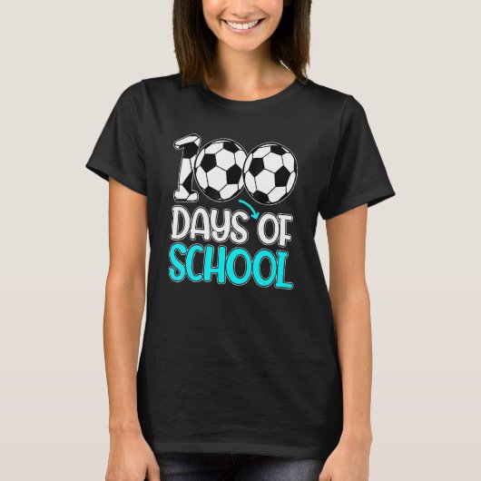 T-shirt 100 Days Of School Gifts 100th Day Soccer Teacher (Devant)