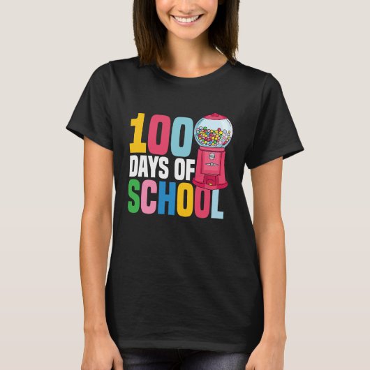 T-shirt 100 Days Of School Gumball Machine 100th Day Gumba (Devant)