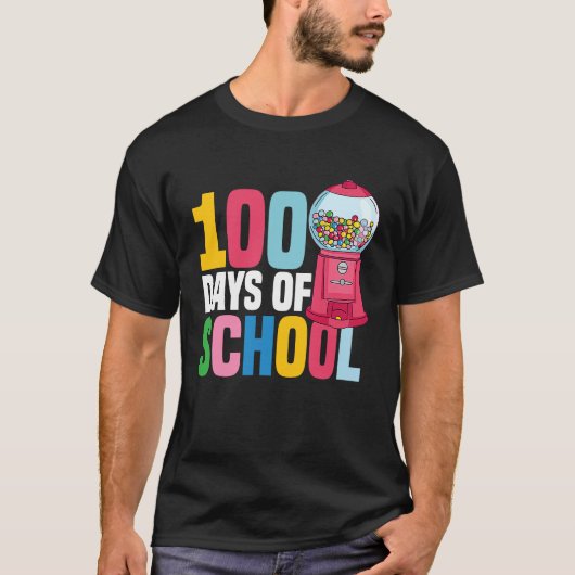 T-shirt 100 Days Of School Gumball Machine 100th Day Gumba (Devant)