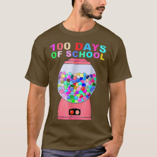 T-shirt 100 Days Of School Gumball Machine For Kids Or Tea