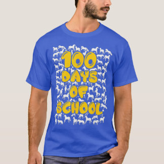 T-shirt 100 Days of School horse mustang mascot