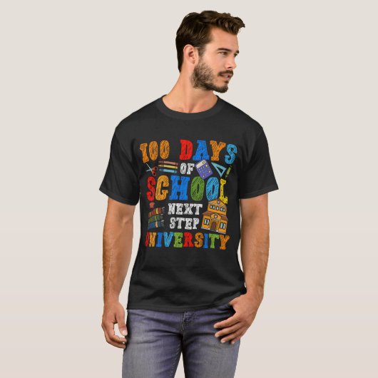 T-shirt 100 Days of School Net Step University (Devant entier)