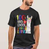 T-shirt 100 Days Of School No Prob Llama Llama Teacher 100 (Devant)