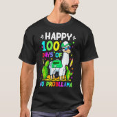 T-shirt 100 Days Of School No Prob Llama Llama Teacher 100 (Devant)