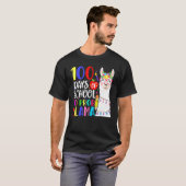 T-shirt 100 Days Of School No Prob Llama Llama Teacher 100 (Devant entier)