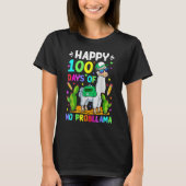 T-shirt 100 Days Of School No Prob Llama Llama Teacher 100 (Devant)