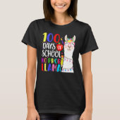T-shirt 100 Days Of School No Prob Llama Llama Teacher 100 (Devant)