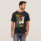 T-shirt 100 Days Of School No Prob Llama Llama Teacher 100 (Devant entier)