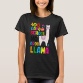 T-shirt 100 Days Of School No Prob-llama Llama Teacher 100 (Devant)