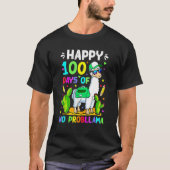 T-shirt 100 Days Of School No Prob Llama Llama Teacher 100 (Devant)