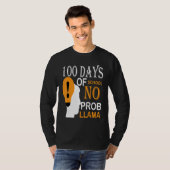 T-shirt 100 Days Of School No Prob-llama Llama Teacher And (Devant entier)