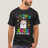 T-shirt 100 Days Of School No Prob-llama Llama Teacher And (Devant)