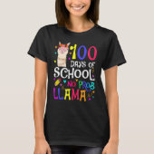 T-shirt 100 Days Of School No Prob Llama Llama Teacher And (Devant)