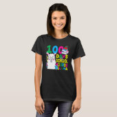 T-shirt 100 Days Of School No Prob-llama Llama Teacher And (Devant entier)