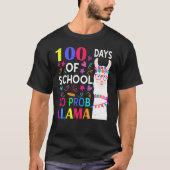 T-shirt 100 Days Of School No Prob Llama Llama Teacher Stu (Devant)