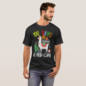 T-shirt 100 Days Of School No Prob Llama Lover Teacher Kid (Devant entier)