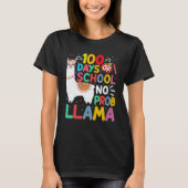 T-shirt 100 Days of School No Probllama Llama 100 Days of  (Devant)