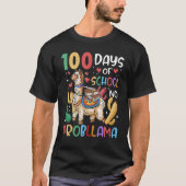 T-shirt 100 Days Of School No Probllama Llama 100th Day Te (Devant)