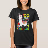 T-shirt 100 Days Of School No Probllama Llama 100th Day Te (Devant)