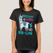 T-shirt 100 Days Of School No Probllama Llama 3rd Grade Te (Devant)
