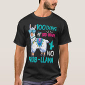 T-shirt 100 Days Of School No Probllama Llama 3rd Grade Te (Devant)