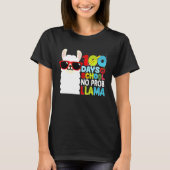 T-shirt 100 Days Of School No Probllama Llama Lover Studen (Devant)