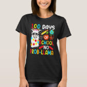 T-shirt 100 Days Of School No Probllama Llama Teachers Stu (Devant)