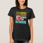 T-shirt 100 Days Of School Seconds Minutes Hours 100th Day (Devant)