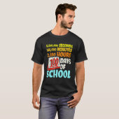 T-shirt 100 Days Of School Seconds Minutes Hours 100th Day (Devant entier)