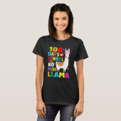 T-shirt 100 Days of School Shirt No Probllama Llama 100th (Devant entier)