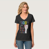 T-shirt 100 Days Of School Shirt No Probllama Llama 100Th (Devant entier)