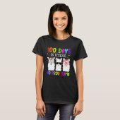 T-shirt 100 Days of School Shirt No Probllama Llama Teache (Devant entier)