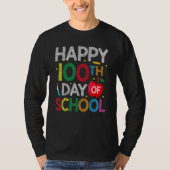 T-shirt 100 Days Of School Teacher and Kids Happy 100th Da (Devant)