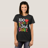 T-shirt 100 Days Of Second 2nd Grade Teacher 100th Day Of (Devant entier)