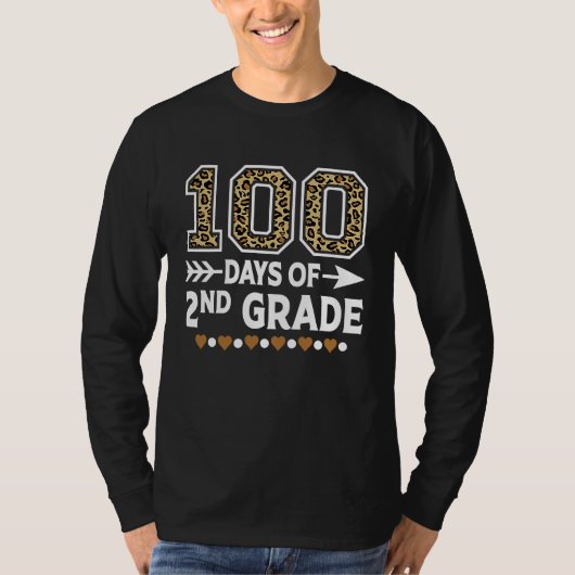 T-shirt 100 Days Of Second Grade Teacher 100th Day Of Scho (Devant)