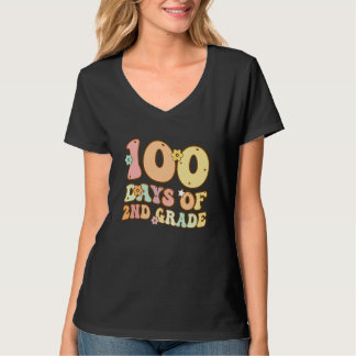 T-shirt 100 Days Of Second Grade Teacher 100th Day Of Scho