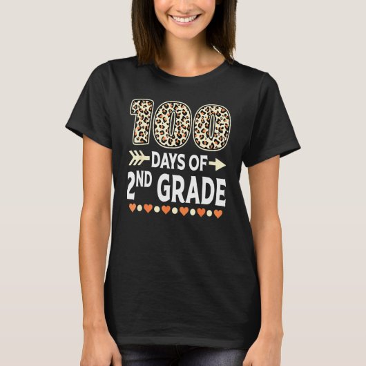 T-shirt 100 Days Of Second Grade Teacher 100th Day Of Scho (Devant)