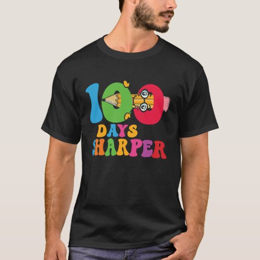 T-shirt 100 Days Sharper Teacher Student Happy 100th Day O (Devant)
