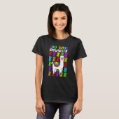T-shirt 100 Days Smarter 100th Day Of School Cute Llama Ki (Devant entier)