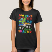T-shirt 100 Days Smarter Dinosaur Monster Truck 100th Day (Devant)