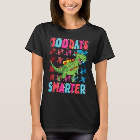 T-shirt 100 Days Smarter for Teachers Kids Happy 100 Days (Devant)