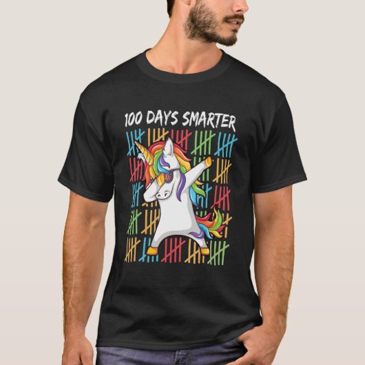 T-shirt 100 Days Smarter Happy 100th Day Of School Dabbing (Devant)