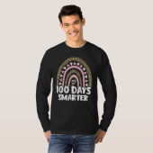 T-shirt 100 Days Smarter Happy 100th Day Of School Rainbow (Devant entier)