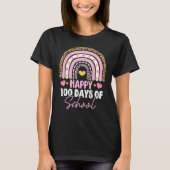 T-shirt 100 Days Smarter Happy 100th Day Of School Rainbow (Devant)