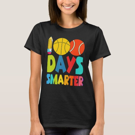 T-shirt 100 Days Smarter Happy 100th Day Of School Student (Devant)