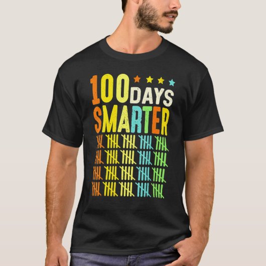 T-shirt 100 Days Smarter Happy 100th Day Of School Student (Devant)