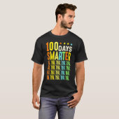 T-shirt 100 Days Smarter Happy 100th Day Of School Student (Devant entier)