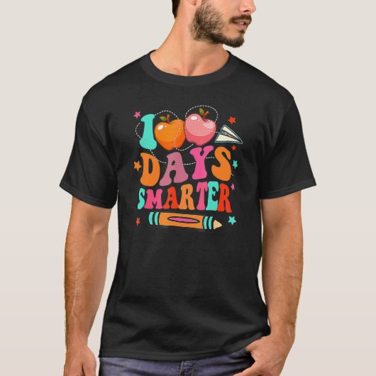 T-shirt 100 Days Smarter Happy 100th Day Of School Teacher (Devant)
