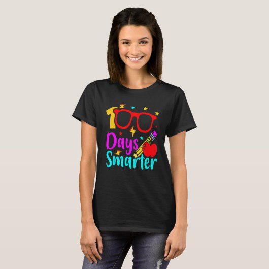 T-shirt 100 Days Smarter Kids Boy Girls 100th Day Of Schoo (Devant entier)
