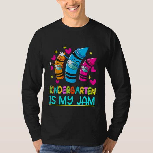 T-shirt 100 Days Smarter Kindergarten Is My Jam Teacher (Devant)